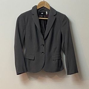 H&M Charcoal Button Blazer Size 4